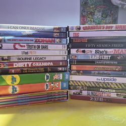 Over 40 DVDs and a Playstation 4  game