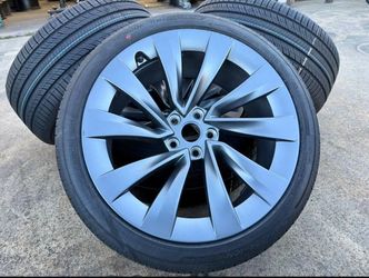FREE DELIVERY 4X 20” 2026 Tesla Model Y Helix 2.0 Gray wheels Hankook EVO 255/40/20 TPMS 100%
