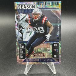 2024 Panini Contenders Rhamondre Stevenson Season Ticket Mojo Base Card # 68