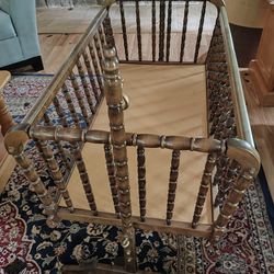 Solid Wood Baby Bassinet 