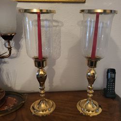 Brass Hurricane Lamps , New In Box 2