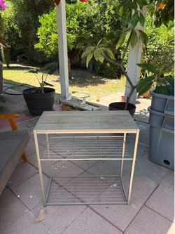 Modern Wood & Metal Side Table / Entryway Table
