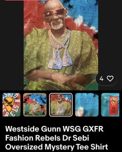 Westside Gunn WSG GXFR Fashion Rebels Dr Sebi Oversized Mystery Tee Shirt