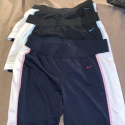 2 Nike Shorts, 1 Nike Pants, Girls Small 