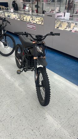 Electric Dirt Bike Matte Black with Gold Forks