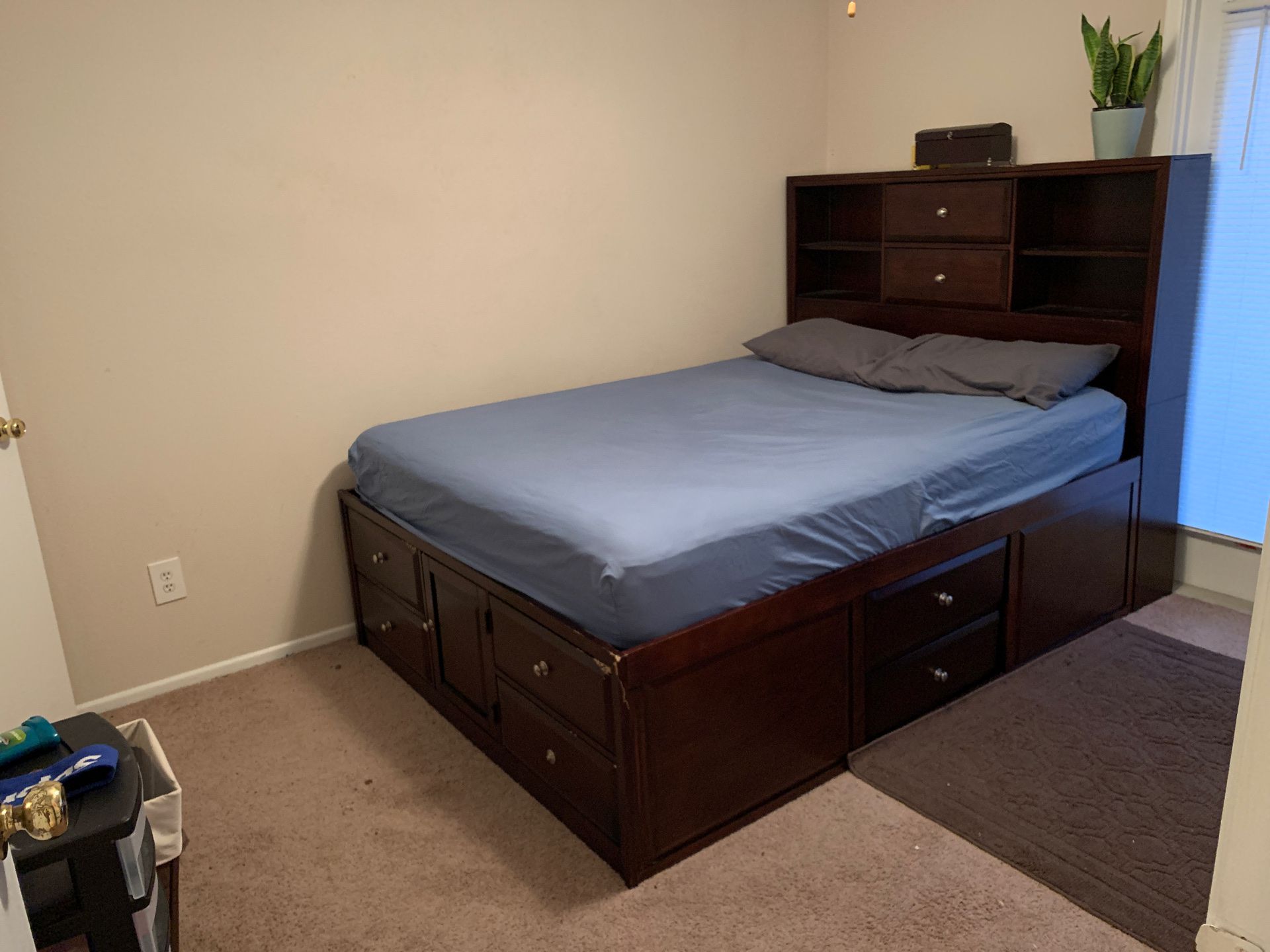 Queen Size Bed Frame with Drawers!