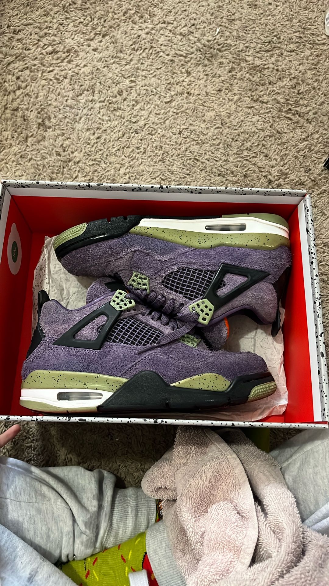 WMNS JORDAN 4 RETRO 'CANYON PURPLE' 7Y‼️‼️‼️‼️