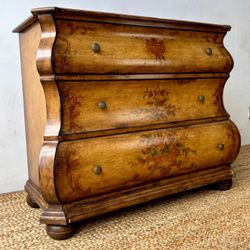 ⭕️ Vintage Bombe Style Three Drawer Chest