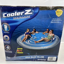 Bestway 4 Person Cooler Z Aqua Blue Floating Island Water Inflatable Coolerz New