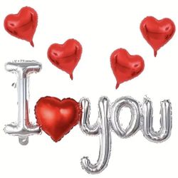 I Love You Foil Balloons 