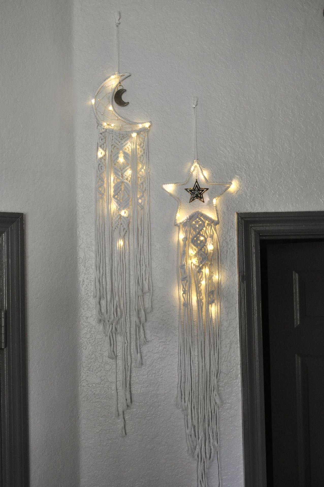 Moon and Star Dream Catcher Hanging Wall Decor