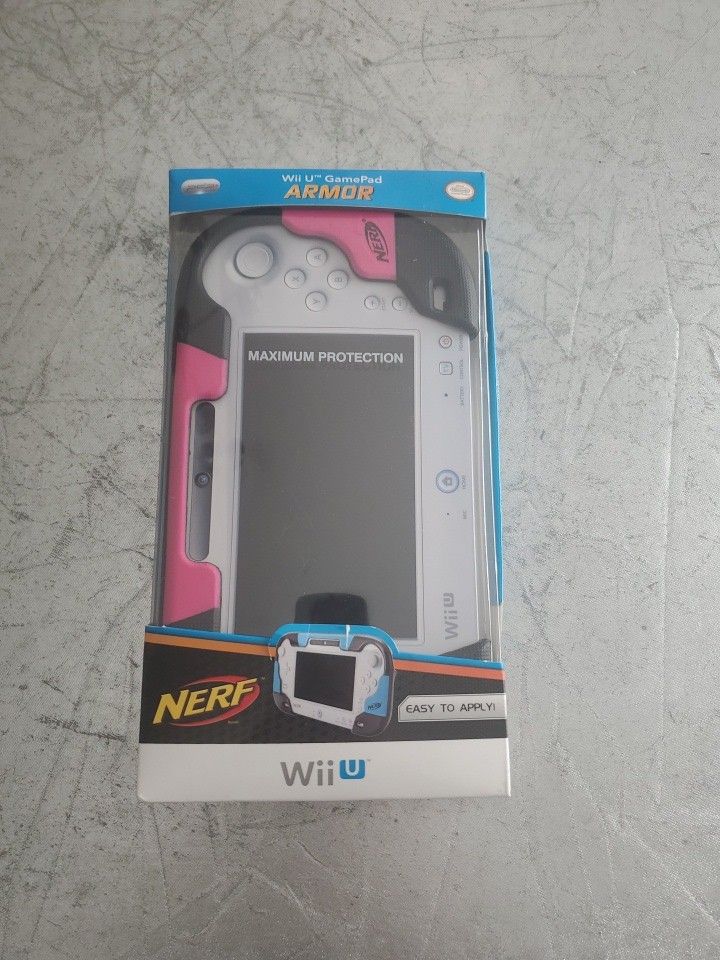 NERF Gamepad Armor Pink and black For Nintendo Wii U Protective Cover, new in box