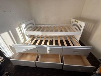 Twin bed with Trundle And Drawers Frame Only 399 with 2 Mattrres 599