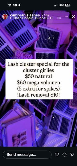 Lash Clusters