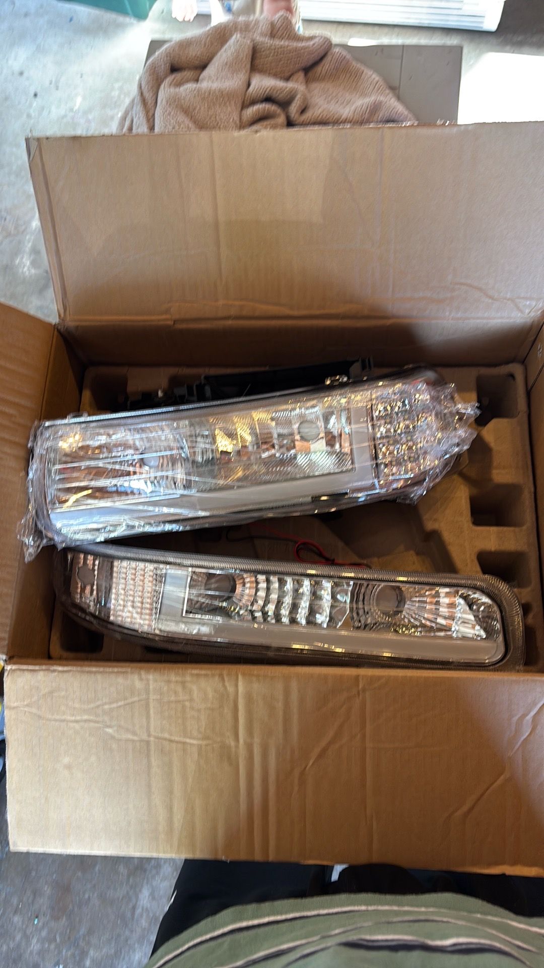 Chrome headlights with LED bar
