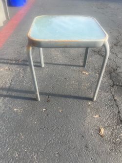 Vintage Metal Patio Side Table