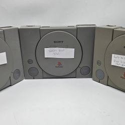 Lot Of (3) Sony PlayStation 1 PS1 System Only SCPH-5501 *Great For XStation Mod*