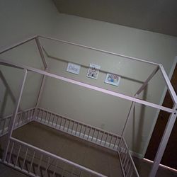 Bed Frame, Matress, And Lights