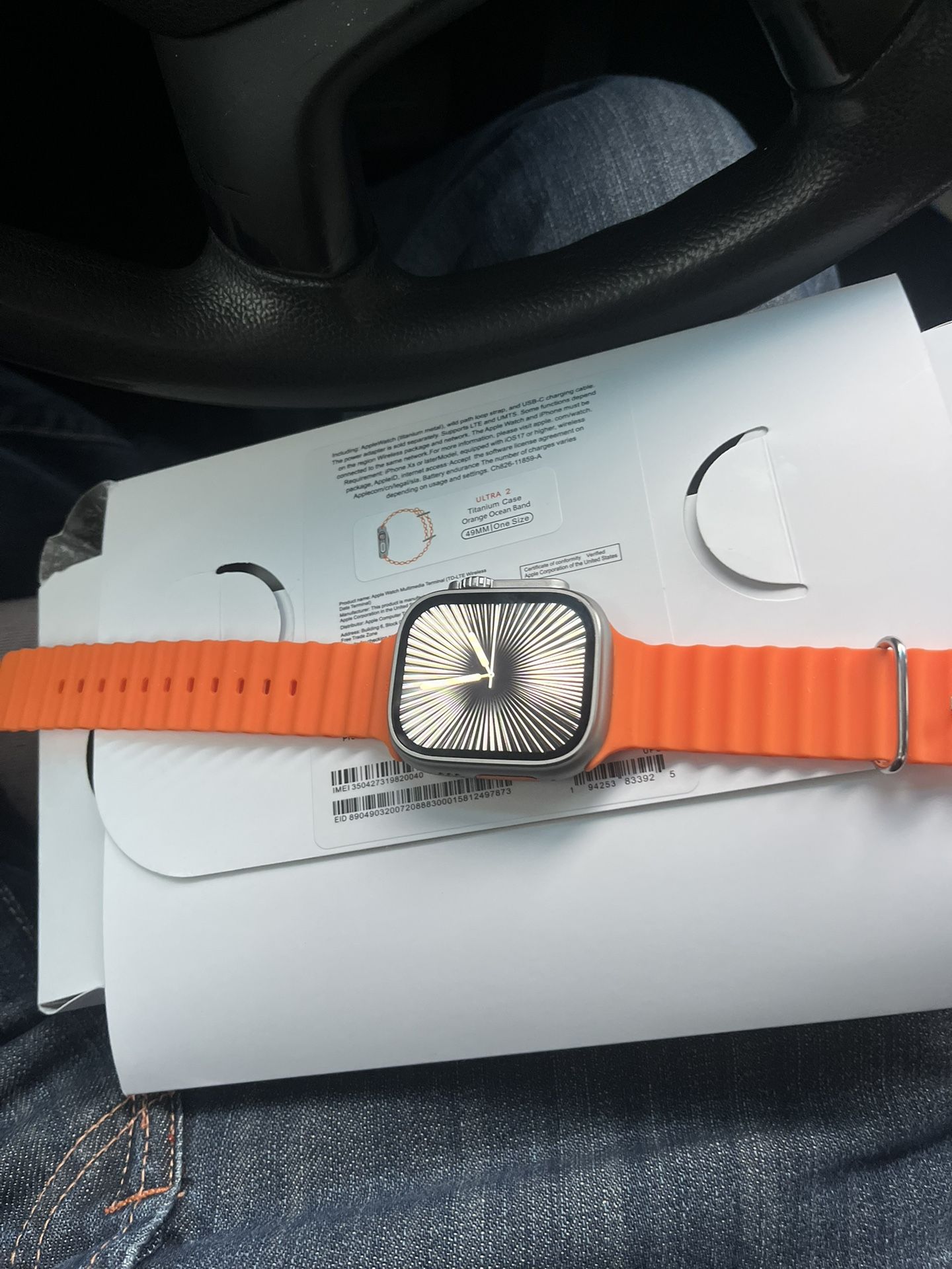 Apple Watch Ultra 2 Gps, 49 Mm Titanium Case Orange Sea Band