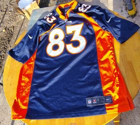 Nike Wes Welker Jersey On Field NFL Denver Broncos #83 Size XLarge Orange Blue