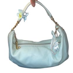 Juicy Couture Vintage Blue Leather Hobo Bag
