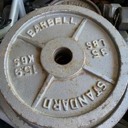 Pair Of 35 Lbs Olympic Plates 