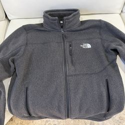 North Face Fleece Jacket Mens Charcol Grey Medium