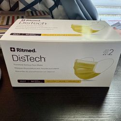 Ritmed DisTech Face Masks – 2 Boxes (100 Total) Yellow Level 2