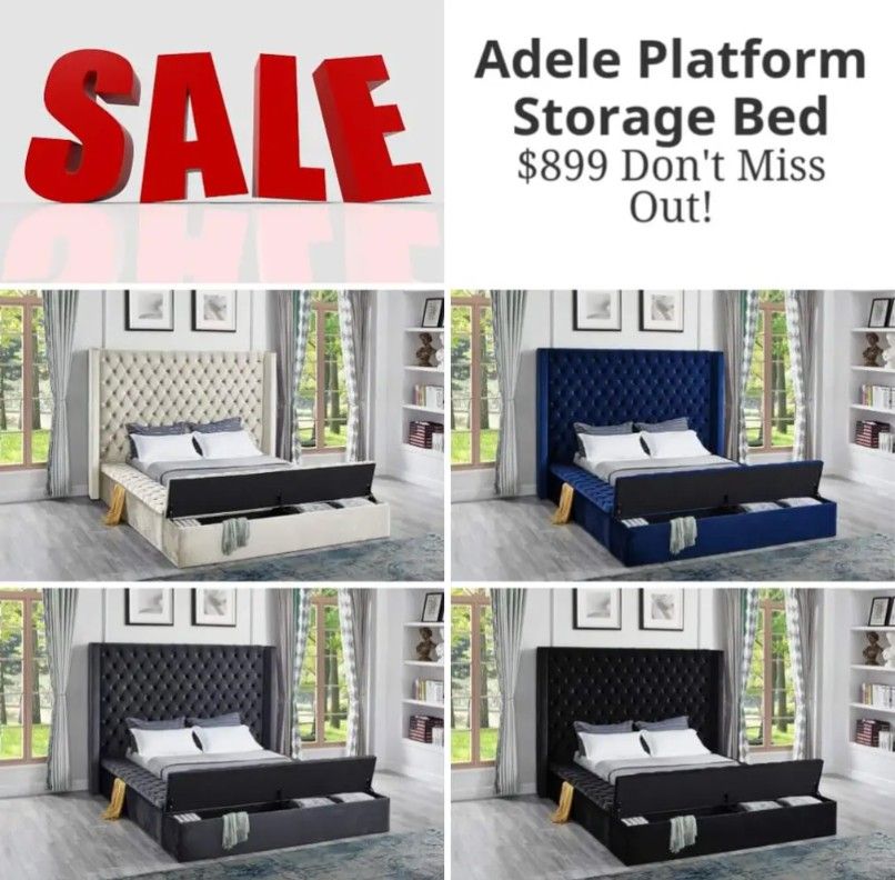 Adele Platform Storage Bed