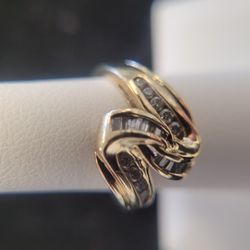 UNIQUE 14K[10/2/ 10-1B ]LADIES RING 