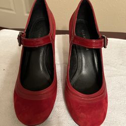 Red Suade Heel