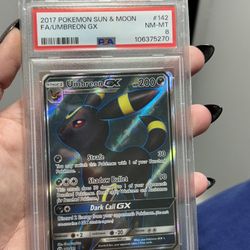 PSA 8 Umbreon GX 142/149 - Sun And Moon Base Set - Pokemon TCG - Graded Card