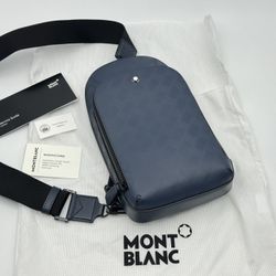 MONTBLANC EXTREME 3.0 BLUE LEATHER SLING BAG / BACKPACK NEW 100% GENUINE ~$1525