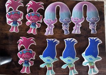 Trolls Cut Outs For center Pieces