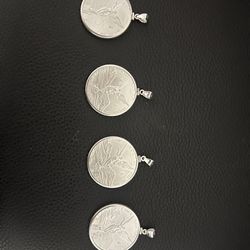 Silver Centenario Mexican Coin With Bezel