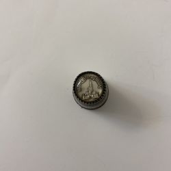 Walt Disney World (WDW) Pewter Thimble w/ Cinderella Castle under Acrylic Cap