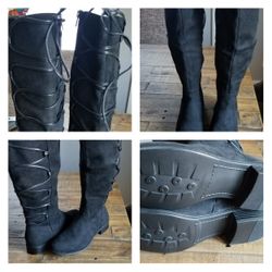 Lace Up Black Boots