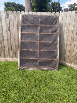 Full bed frame and box spring