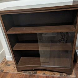 Shelf With Sliding Glass Doors