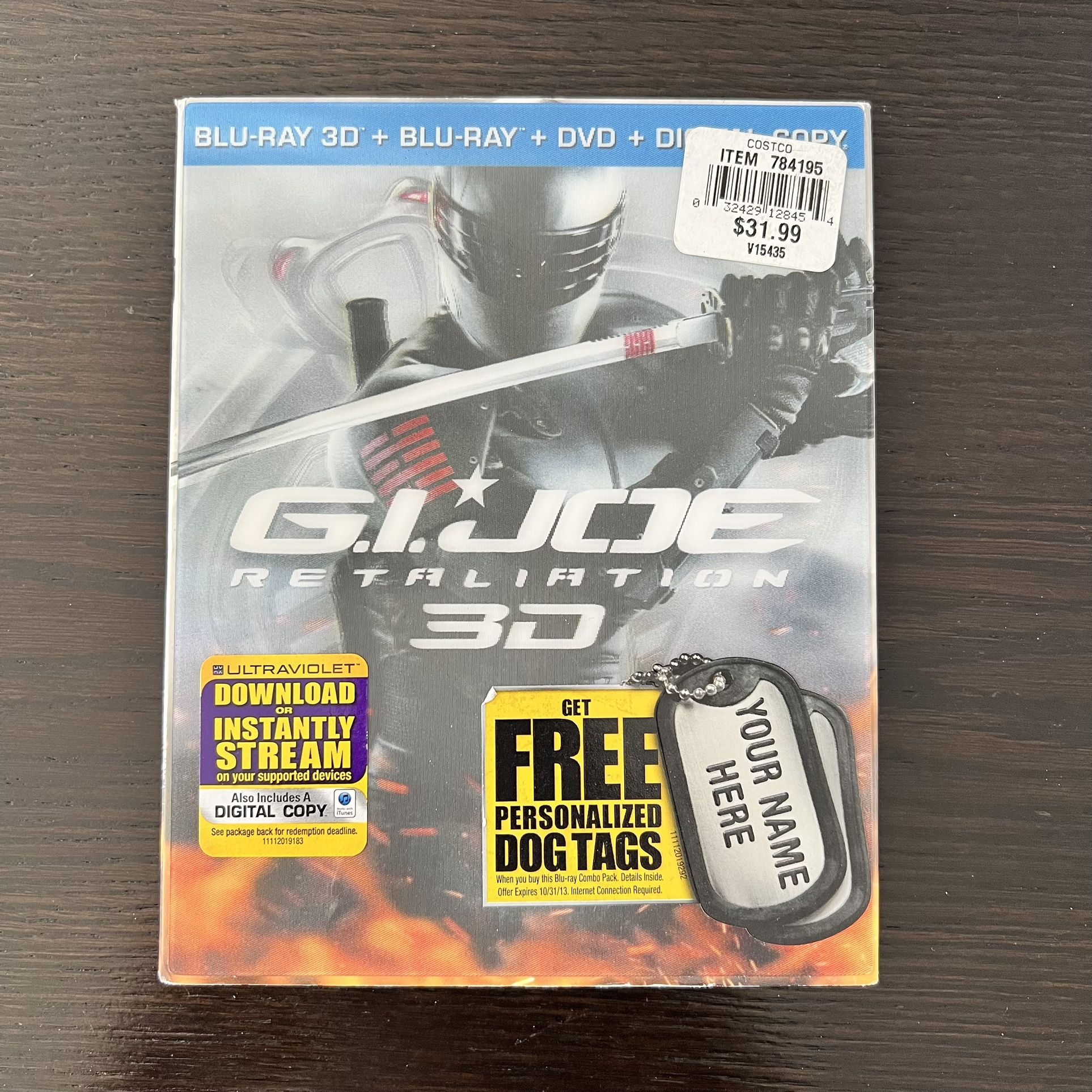 G.I. Joe - Retaliation 3D Blu-Ray, Blu-Ray & DVD Action Movies w/ Slipcover