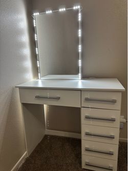 White Vanity Desk