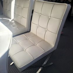 White Leather Chairs