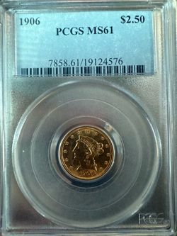 1906 $2.5 Gold Liberty 🗽 PCGS MS61 - Pre-1933