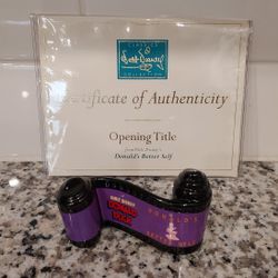 WDCC Disney Donald's Better Self Opening Title - COA 