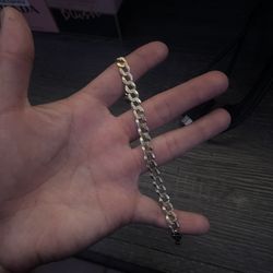 Gold Flat Curb Bracelet 