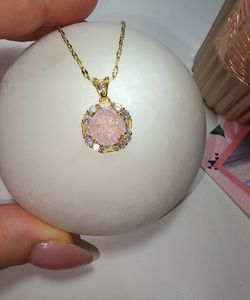 * Stunning* Stainless Steel Quartz And Diamonds Necklace