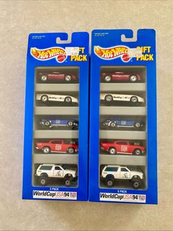 Hot Wheels Gift Pack World Cup USA 1994 5 Gift Pack In Box Sealed-11