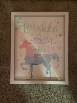 Framed Unicorn Wall Art Print