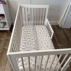 Babyletto Hudson 3-in-1 Convertible Crib + Mattress & Cover – Like New
