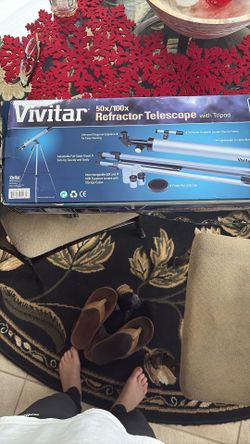 Vivitar 50x/100x Refractor Telescope With Tripod